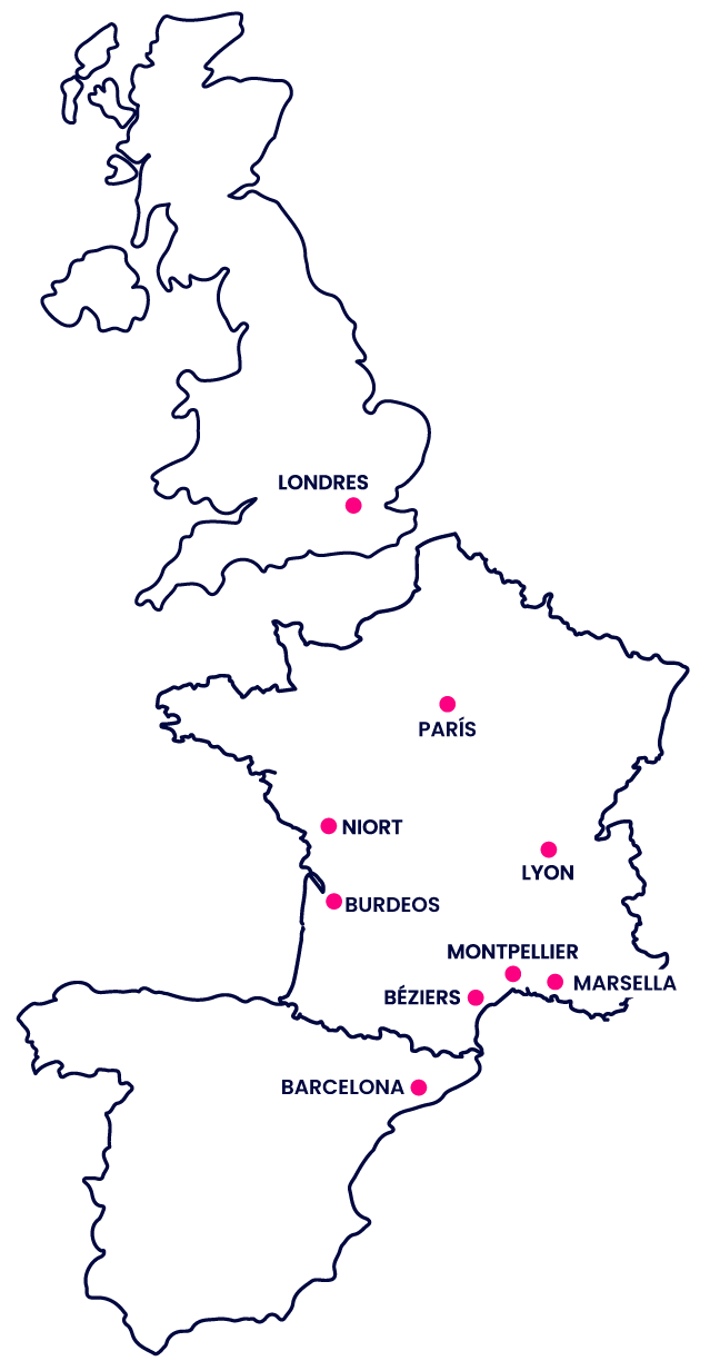 Mapa de ciudades - presencia LUNDI MATIN