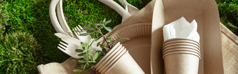 El material compostable es el futuro de la restauración