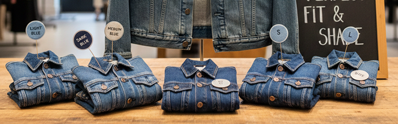 Gestión de variantes, denim de varios colores